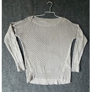 Banana Republic Womens Beige Knit Open Weave‎ Long Sleeve Sweater - M